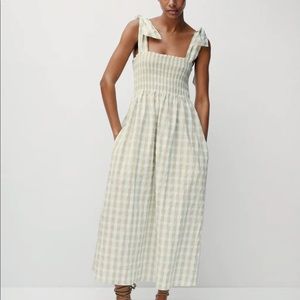 Mango Vichy Dress - NWOT Size M